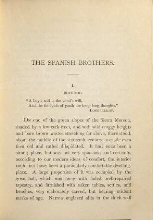 The Spanish brothers : A tale of the sixteenth century, 1