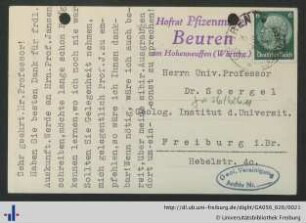 Postkarte vom 03.07.1921.