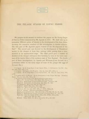 The development of osseous fishes, 1. The pelagic stages of young fishes