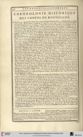 Chronologie historique des comtes de Roussillon