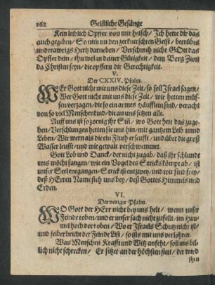 V. Der CXXIV. Psalm.