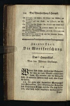 Zweyter Theil. Die Wortforschung