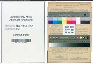 Entnazifizierung Peter Schmitz , geb. 11.11.1910 (Haendler)