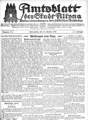 Nummer 41 : Donnerstag, den 12. Oktober 1922