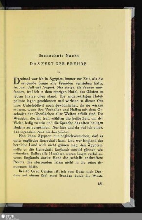 Sechzehnte Nacht: Das Fest Der Freude