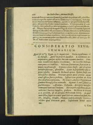 [Consideratio XXVII.- XXIX.]