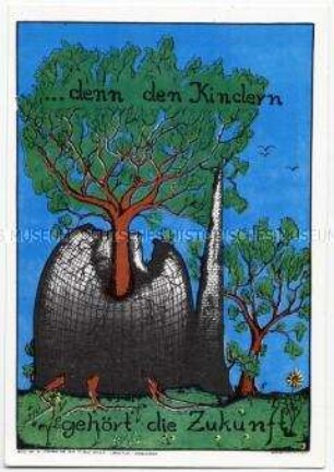 Postkarte der Anti-Atom-Bewegung