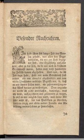 Besondre Nachrichten.