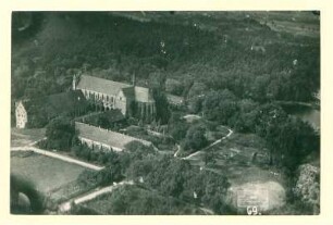 Luftaufnahme Chorin mit Kloster Chorin