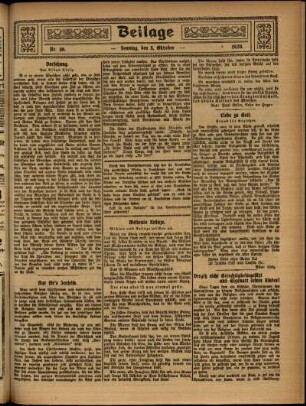 Zweite Ausgabe vom Sonntag, den 03. Oktober 1920.
