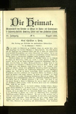 Graf Christian v. Pentz.