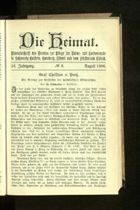 Graf Christian v. Pentz.