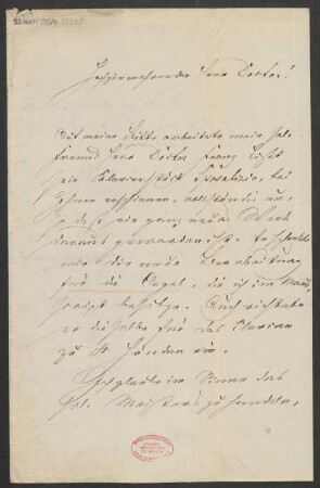 Brief an Ludwig Strecker  an B. Schott's Söhne : 17.09.1886