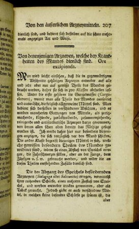 Von denenjenigen Arzneyen, welche Krankheiten des Mundes dienlich sind