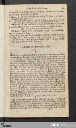 Kurze Religionsgeschichte.