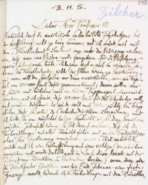 Brief an Hermann Zilcher