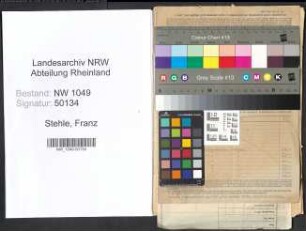 Entnazifizierung Franz Stehle , geb. 10.01.1912 (Lehrer)