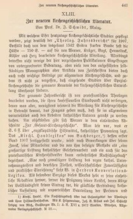 441-466 Zur neueren kirchengeschichtlichen Literatur