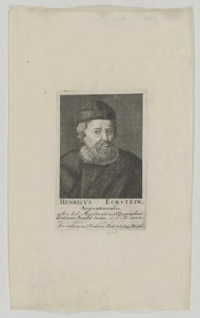 Bildnis des Henricvs Eckstein