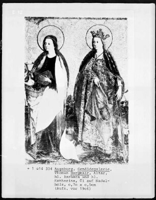 Innen- und Außenseiten eines Flügelpaares — Barbara und Katharina