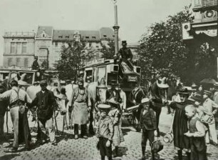 Berlin, Pferdeomnibus der Linie 5 Blücherplatz-Rixdorf (Neukölln)