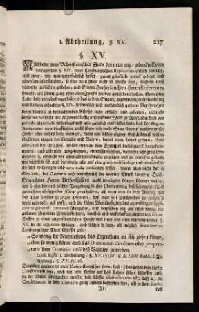 217-221, I. Abtheilung § XV