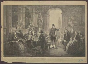 "Goethe am Hofe des Markgrafen Karl Friedrich von Baden 1775 in Anwesenheit des Herzogs Karl August von Weimar"