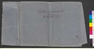 Alter Umschlag "Gedichte und Glückwünsche zum 28. August 1829."