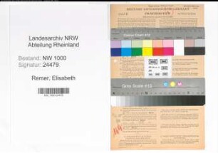 Entnazifizierung Elisabeth Remer, geb. 05.01.1921 (Verw.Angest.)