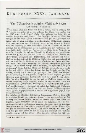 Der Widerspruch zwischen Geist und Leben