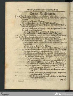 Genaue Zergliederung.