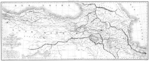 Carte Des Pays Compris Entre Constantinople Et Téhéran Pour servir a l'intelligence du Voyage De Mr. Le Chevr. Jaubert En Arménie Et en Perse [...] 1821.