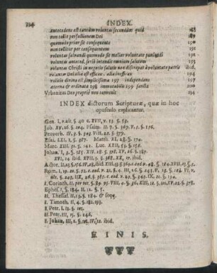 Index dictorum Scripturae, quae in hoc opusculo explicantur.