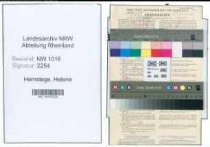 Entnazifizierung Helene Hemstege , geb. 15.05.1922 (Haustochter)