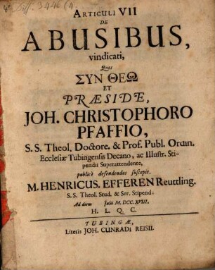 Articuli VII de abusibus vindicati