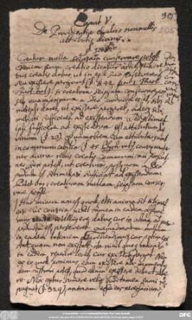 Caput V. De Providentia et aliis nonnullis attributis divinis.