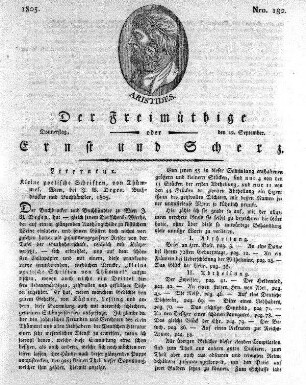 Nro. 182, Donnerstag den 12. September
