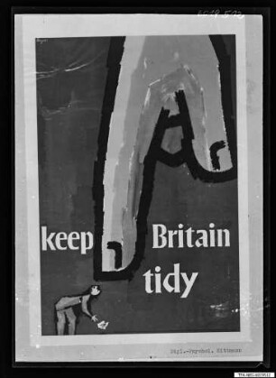 Repro Plakat Haltet WF[sic!] sauber; Foto, 29. September 1960