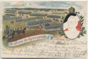 Postkarte zur Kaiserparade