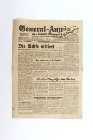 General-Anzeiger der Stadt Wuppertal - General-Anzeiger für Elberfeld und Barmen