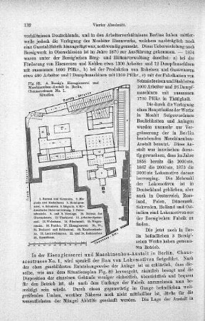 Fig. 89. A. Borsig's Eisengiesserei und Maschinenbau-Anstalt in Berlin, Chausseestrasse No. 1. Situation