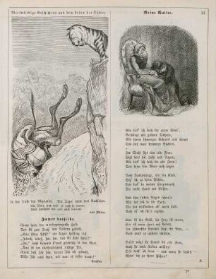 "Merkwürdige Geschichten aus dem Leben der Thiere" "Meine Mutter"
