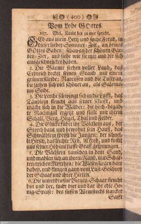 Vom Lobe Gottes.