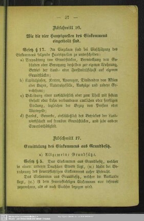 Abschnitt 17. Ermittelung des Einkommens aus Grundbesitz