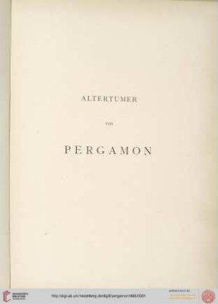 Band II, Text: Altertümer von Pergamon: Das Heiligtum der Athena Polias Nikephoros