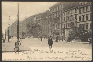 Ansichtskarte Straßenabschnitt, Schlesische Straße