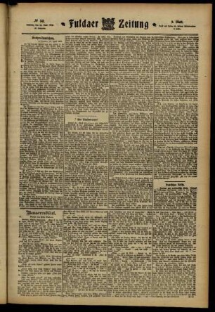 Zweite Ausgabe vom Samstag, den 22. Juni 1912.