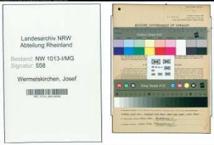 Entnazifizierung Josef Wermelskirchen , geb. 09.11.1890 (Staedtischer Angestellter)