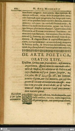 De Arte Poetica. Oratio XXIV.