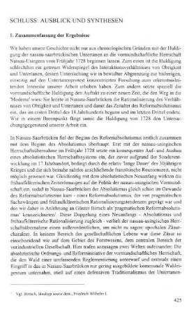 Schluss: Ausblick und Synthesen